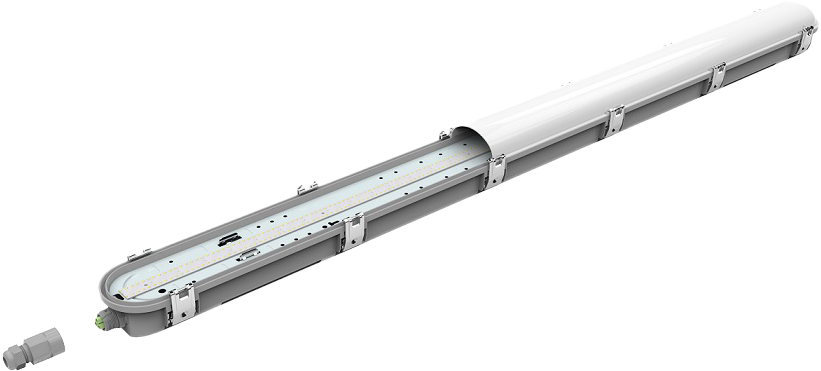 Armature étanche IP 65 avec Connecteur rapide avec sensor 1,20m 36W 4000K 5040Lm (Switch 20,6w-25,7w-30,9w-36w)