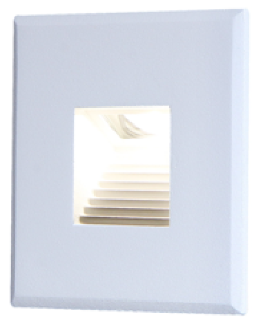 encastré mural carré 3W LED 3000K incl 700mA driver IP20 BLANC