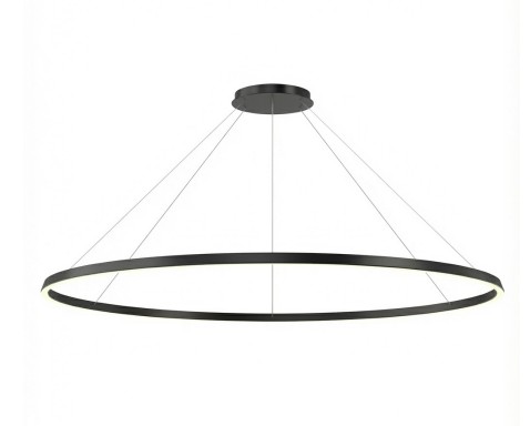 Pendant Circular Downward ø2000 Surface LED 108W 3000K ON-OFF Black 8107lm
