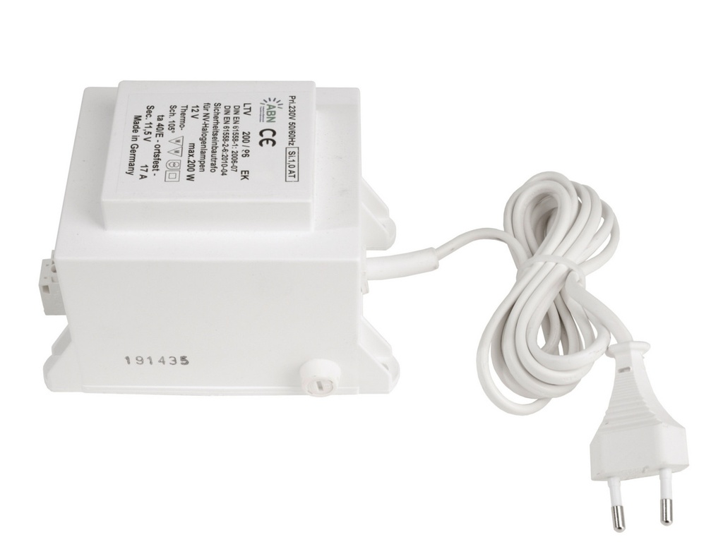 ABNPowersupplyunit,ABNTransformator,DIM,CV,11,5VAC,200W,IP20,dimmable:leadingedge,inputvoltage:220-240VAC/50-60Hz,outputvoltage:11,5VAC,outputcurrent:10000-16660mA,115,00-200,00W,IP20