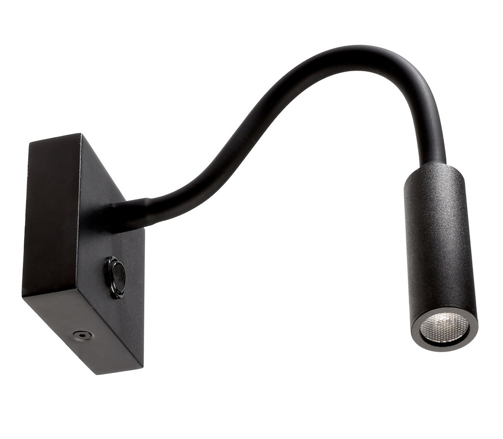 Surfacemountedwalllamp,BraheI,warmwhite,constantvoltage,100-240VAC/50-60Hz,3,30W,aluminum,TrafficblackRAL9017,EEC:G,IP20
