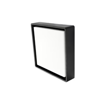 Frame Square Maxi noir LED 4000K Secours