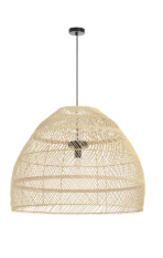 Suspension VIETNAM XL E27 15W Noir Mimbre claro