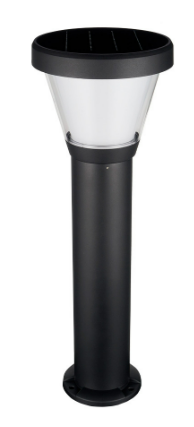 Borne solaire ERGO IP65 LED SMD 4.50W 435lm(250lm)/445lm(250lm) CRI80 3000K/4000K 90º Crépuscule 680mm Noir