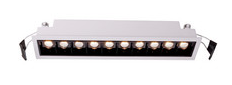 Builtinceilinglamp,Ceti5,mattwhite,warmwhite,beamangle:45°,constantcurrent,14-15VDC,700mA,10,50W,IP20