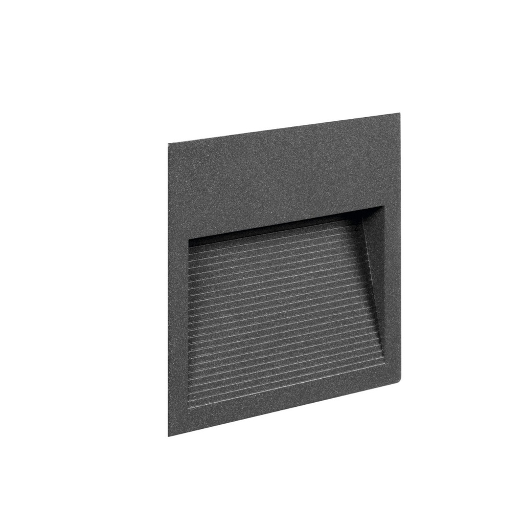 Encastré mural SLIM Square IP65 LED SMD 9W 1100lm CRI90 3000K 38º/78º Anthracite