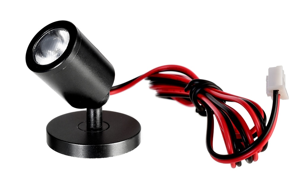 Display case light - Herculis magnetic, 1 W, 3,000 K, black
