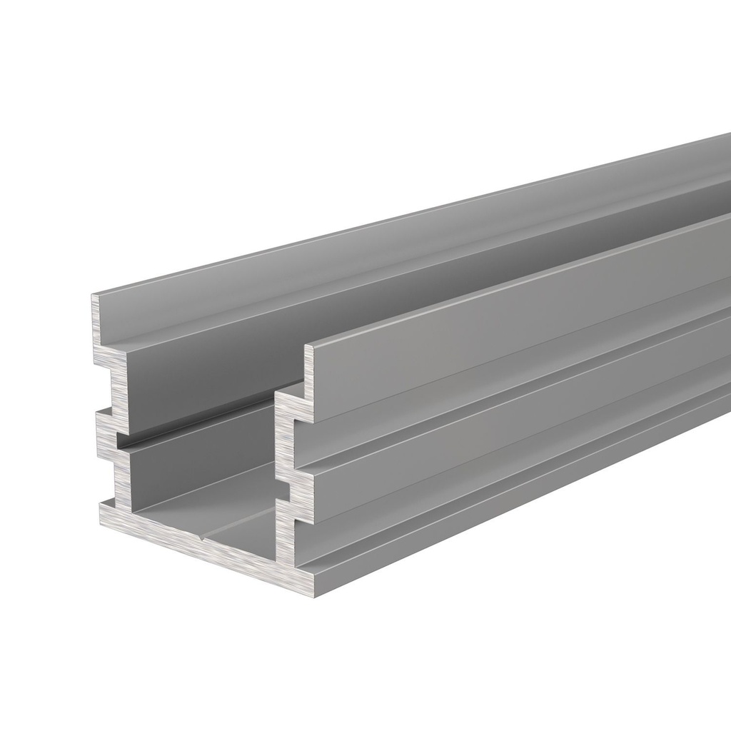 IP-profile,U-highAU-05-15for15-16,3mmLEDStripes,aluminum,mattsilver,naturalfinish,lenght:2000mm,width:24mm,height:20mm