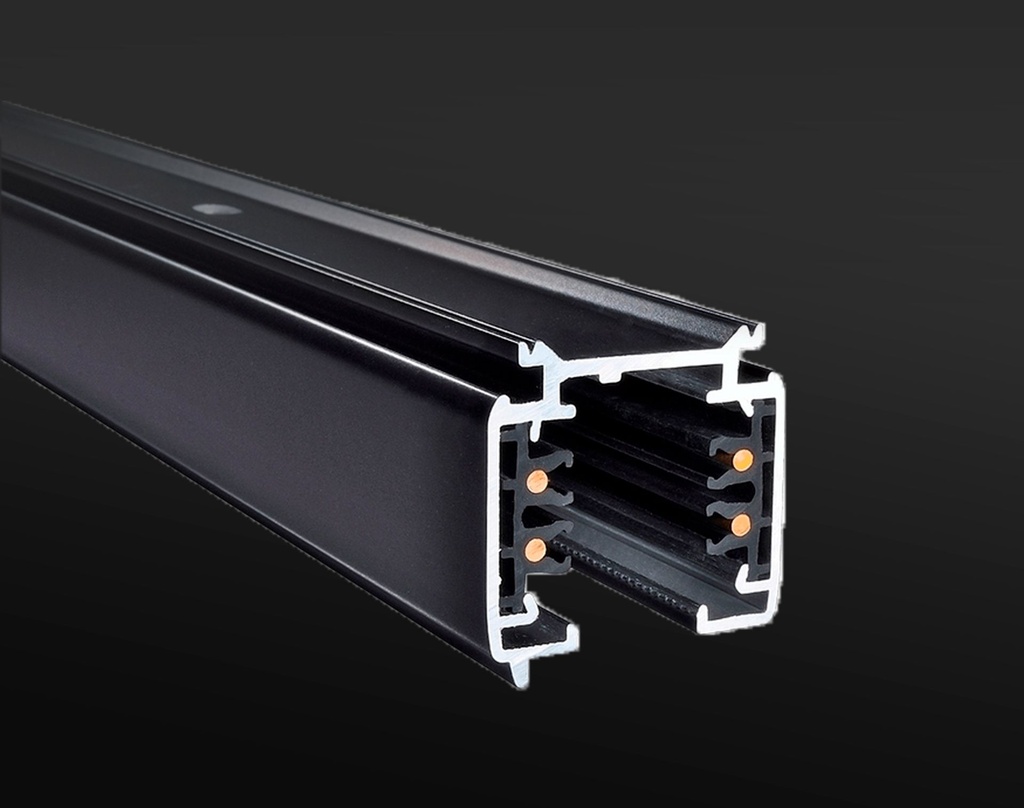 Rail apparent 3 phases 2m NOIR