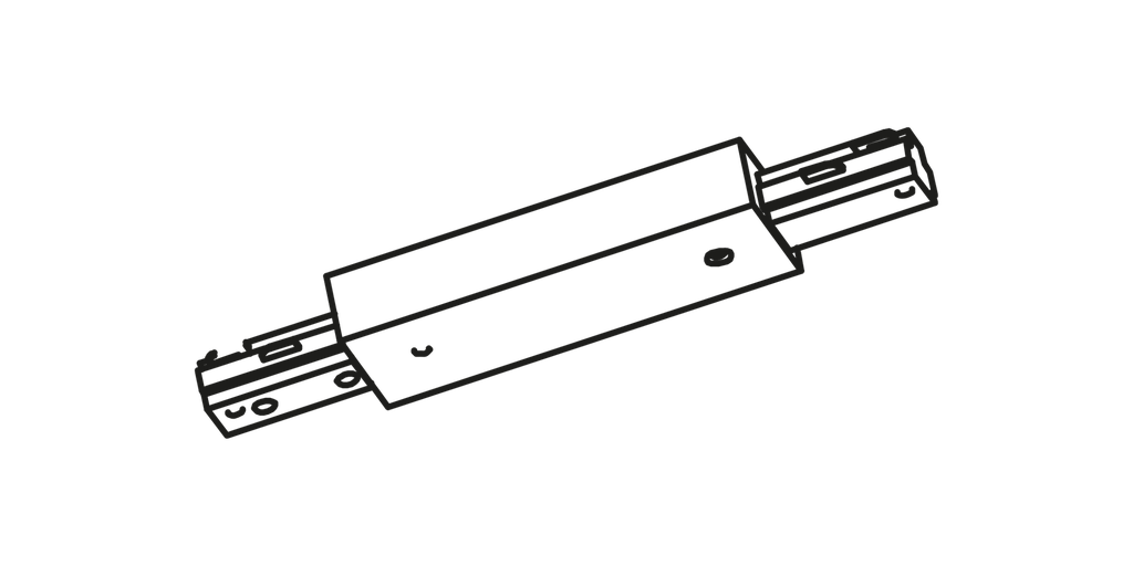 Connecteur I long pour rail de Tracklights - Couleur blanc 