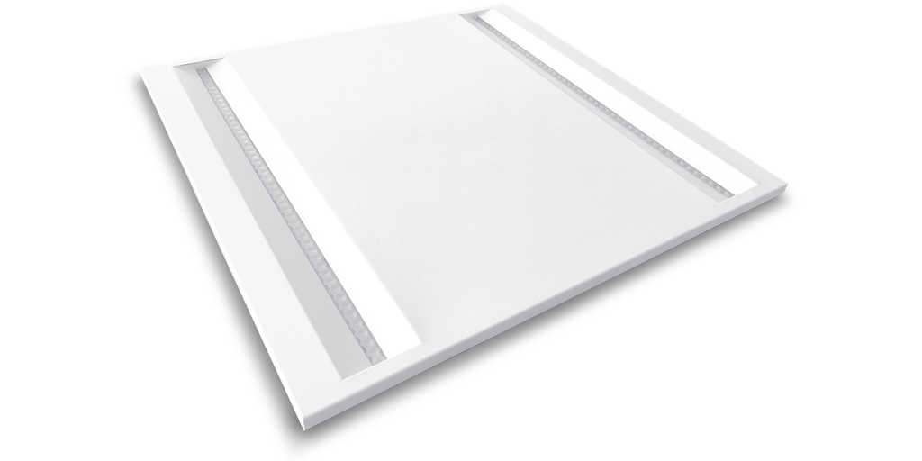 SPEQTRIS Dalle KUMLA 600x600 mm 2 bandes 30W - 4000K - finition blanc
