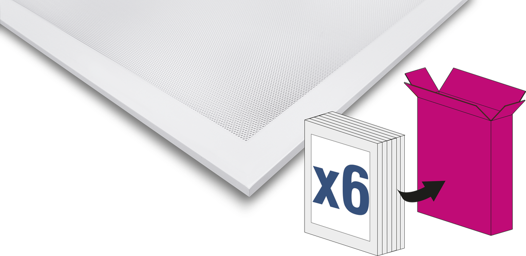 Dalle PRO-HE 600x600 30W 120 lm/W UGR16 4000K sans driver colis par 6
