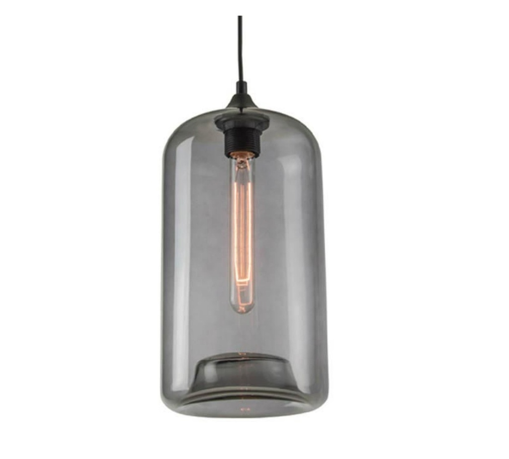 PENDANT LAMP 1XE27 GLASS SMOKED GREY