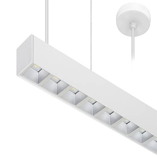 Linear 1 p 38w 6625lm 75° blanc mat - argent