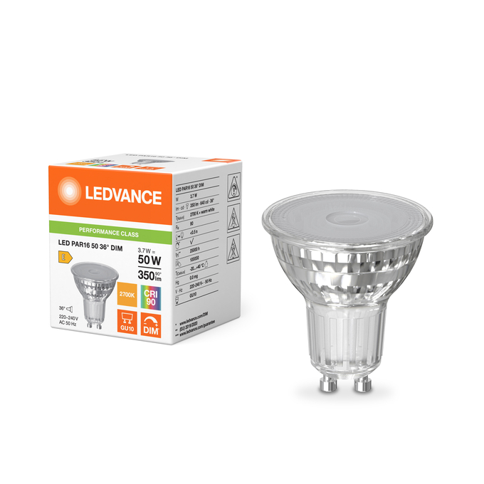 LED PAR165036 DIM 3.7W 927 GU10 P LEDV 