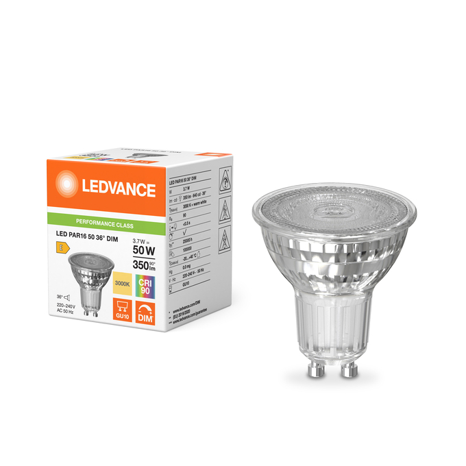 LED PAR165036 DIM 3.7W 930 GU10 P LEDV 