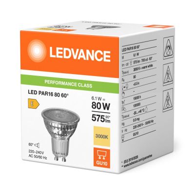 LED PAR168060 6.1W 830 GU10 P   LEDV 