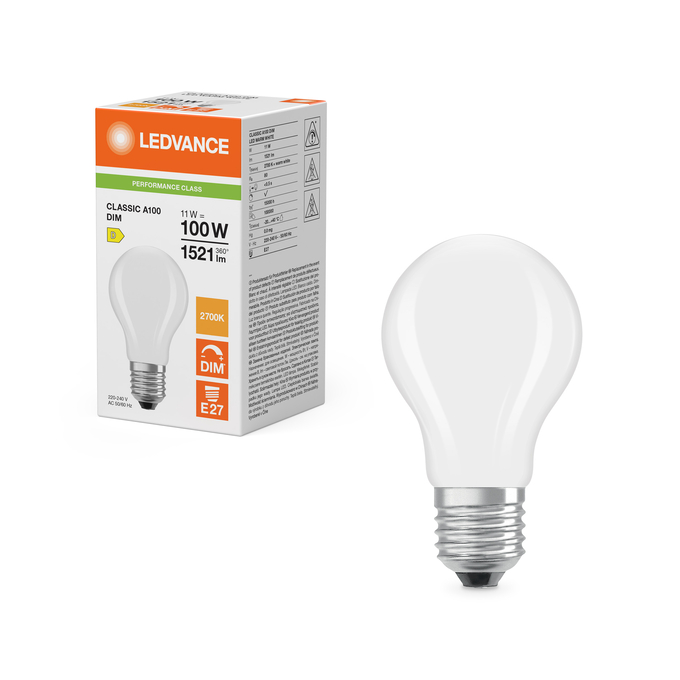 LEDCLA100DIM 11W 827 FILFR E27 P  LEDV 