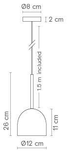 Rio Pendant 12 - Matte black