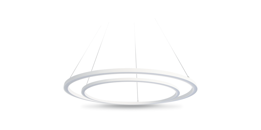 SATURNE SLIM Double Ø600 + Ø800mm 72W – CCT changing – blanc