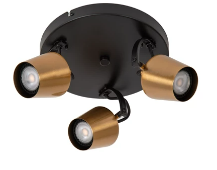 EMILE Spot plafond-Or Mat.-Ø23-3xGU10-8W-Métal