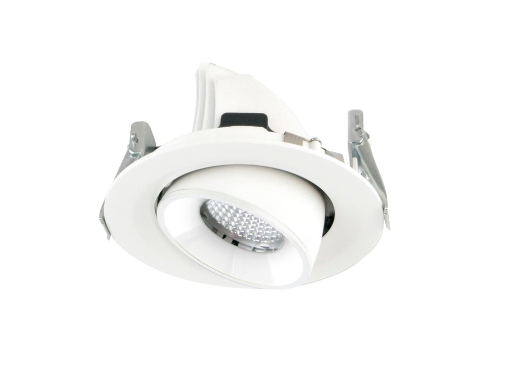 Plafonnier encastré tilt SCOP Small Dali LED COB 13.20W 1448lm(974lm) CRI90 2700K 55º Blanc Blanc