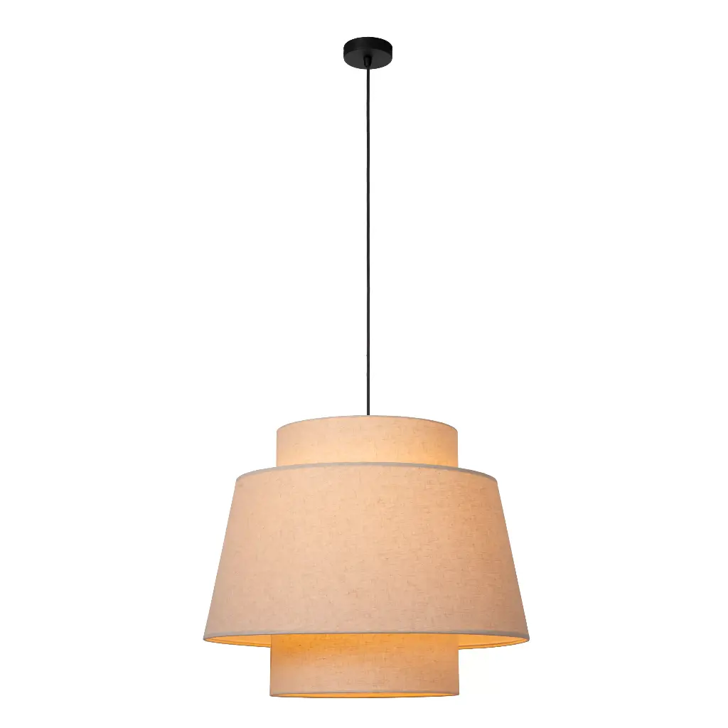 TRIBUTE Suspension-Crème-Ø60-1xE27-40W-Tissu