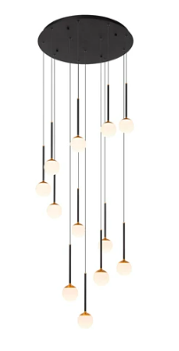 CALINA Suspension-Noir-Ø69,9-LED Dimm.-7,7W-2700K