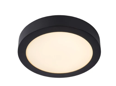 BRICE-LE. Plafonnier SdBain-Noir-Ø24-LED Dimm.-15W
