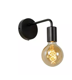 SCOTT Applique mur.-Noir-1xE27-40W-Métal
