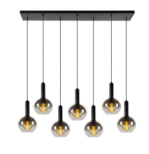 MARIUS Suspension-Noir-7xE27-40W-Verre