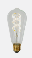 ST64 Amp. Fil.-Transp.--LED Dimm.-1xE27-4,9W-2700K