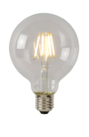 G80 Clas. Amp. Fil.-Transp.--LED Dimm.-1xE27-7W