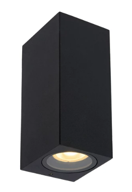 ZARO Spot mural Extér.-Noir-2xGU10-35W-IP65