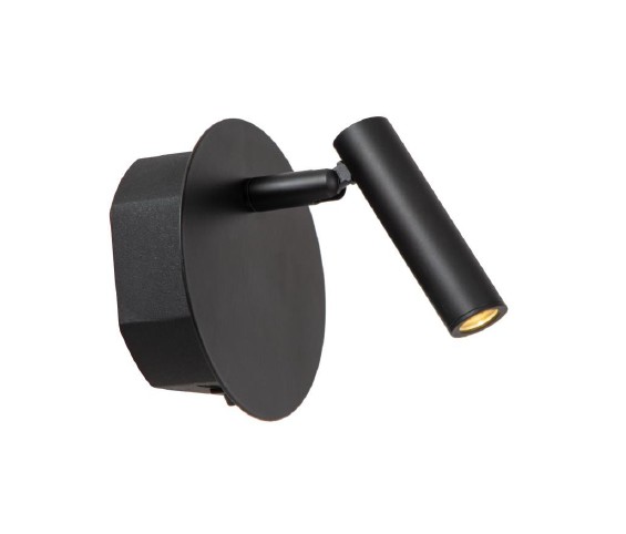 JOLIJN Lampe de che.-Noir-Ø10,2-LED-2W-3000K-