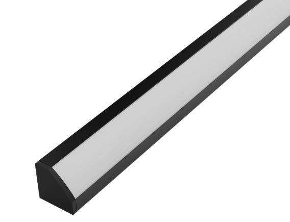 TONGA (Noir/diffuseur Opale, 18.5x18.5x2000)