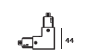 TENO ANGLE 90° (Noir, Interne)