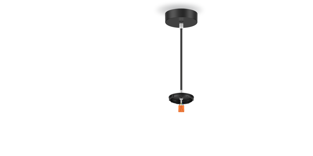 Support fixation Pendant 1m de câble Noir pour LEO