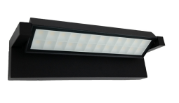 UTAH 36 Extérieur Applique CCT Noir structuré AC230V 36W IP65
