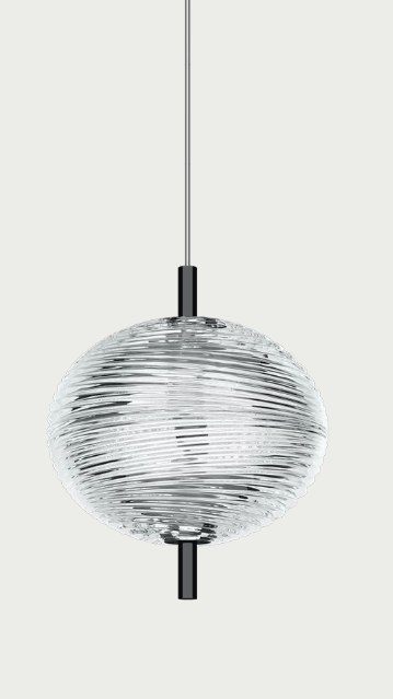 JEFFERSON SUSPENSION MINI CRISTAL CHROME NOIR 2700K CE