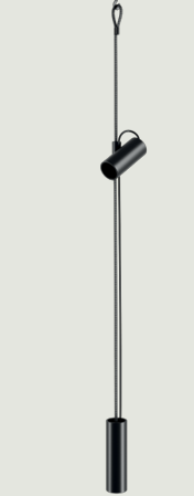 CIMA SUSPENSION&LAMPADAIRE NOIR MAT ARGENT CE