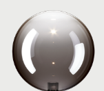 RANDOM SOLO CLUSTER GLASS ø 14CM GLOSSY SMOKE  