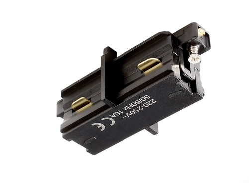 1-phase rail system - D One mini longitudinal connector, black
