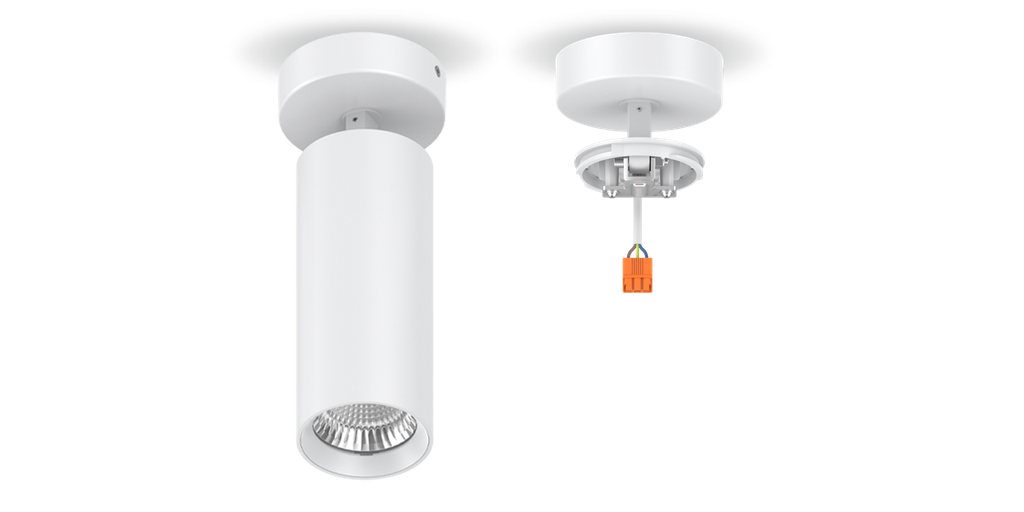 Support de fixation Plafond orientable Blanc pour LEO