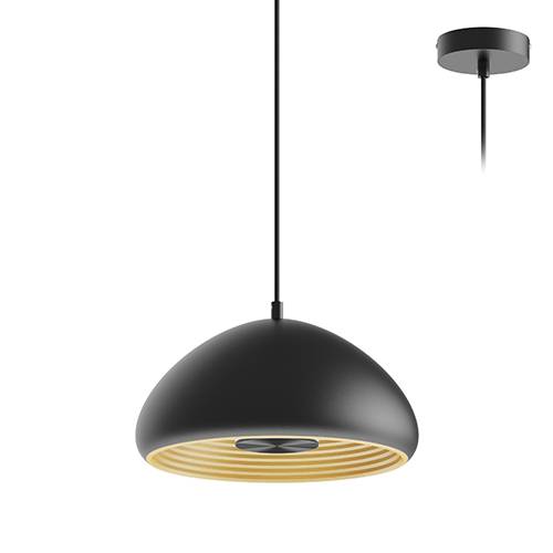 HUBA P 15W 3000K 1600Lm 120° Noir mat - Doré