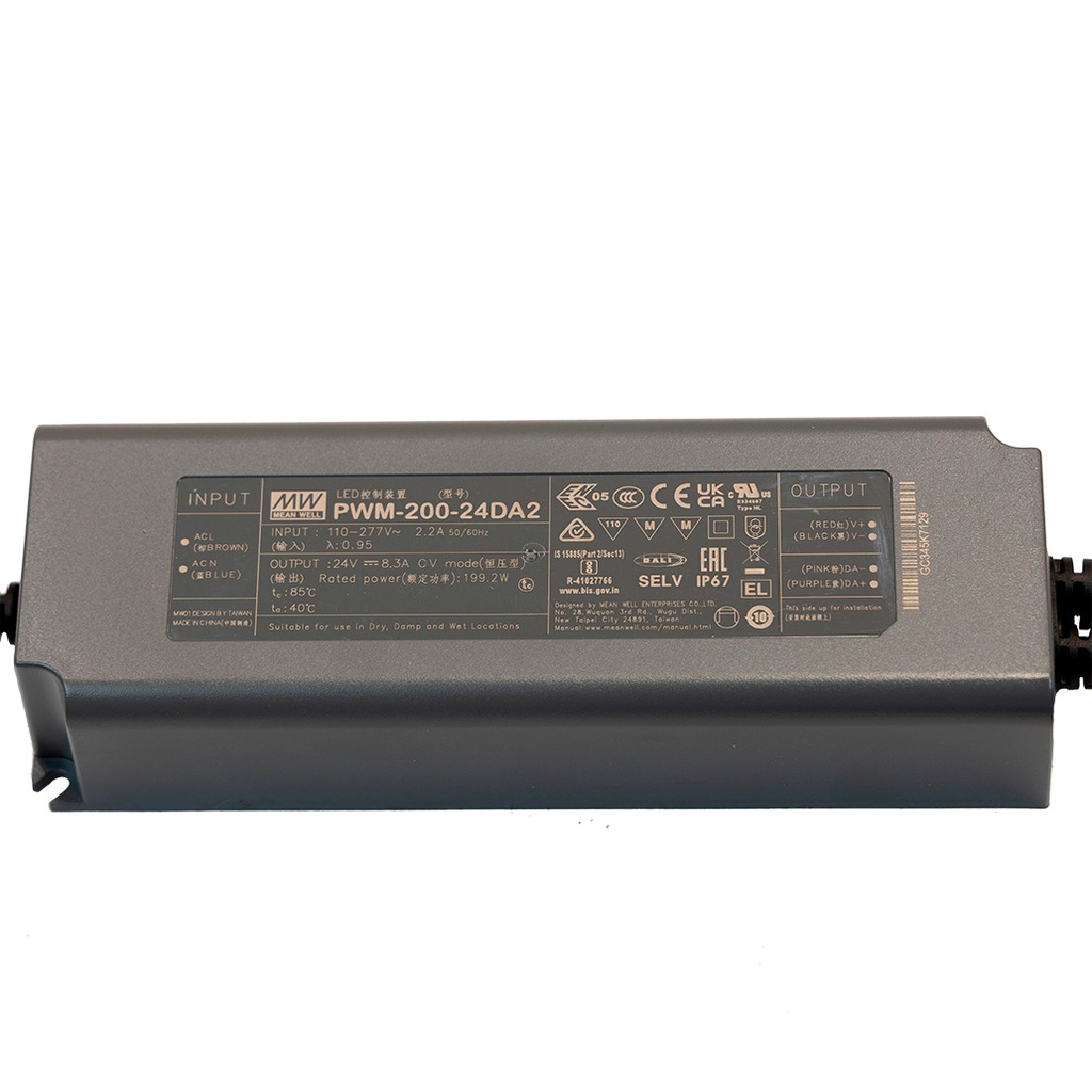 Alim. LED 200W DC24V Dimmable DALI IP67