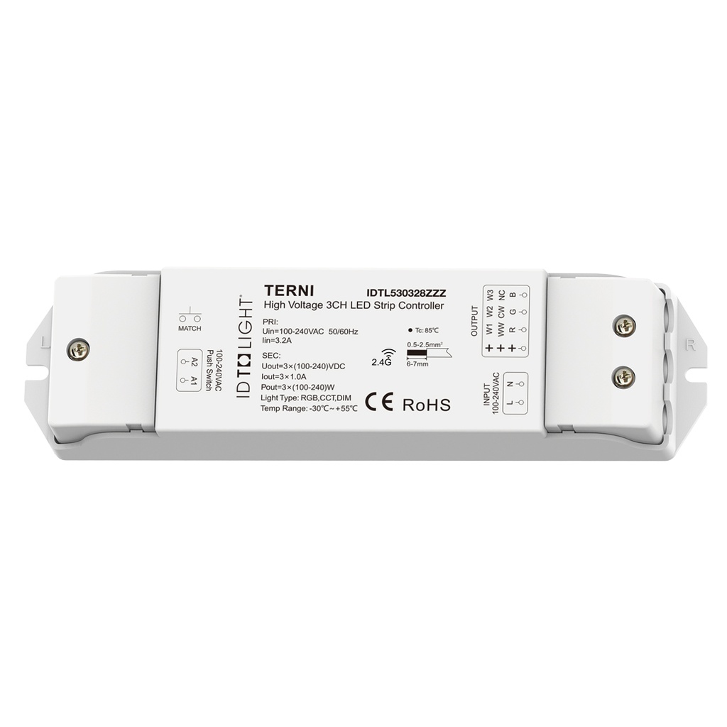 TERNI Contrôleur Radio monochrome/RGB 230V