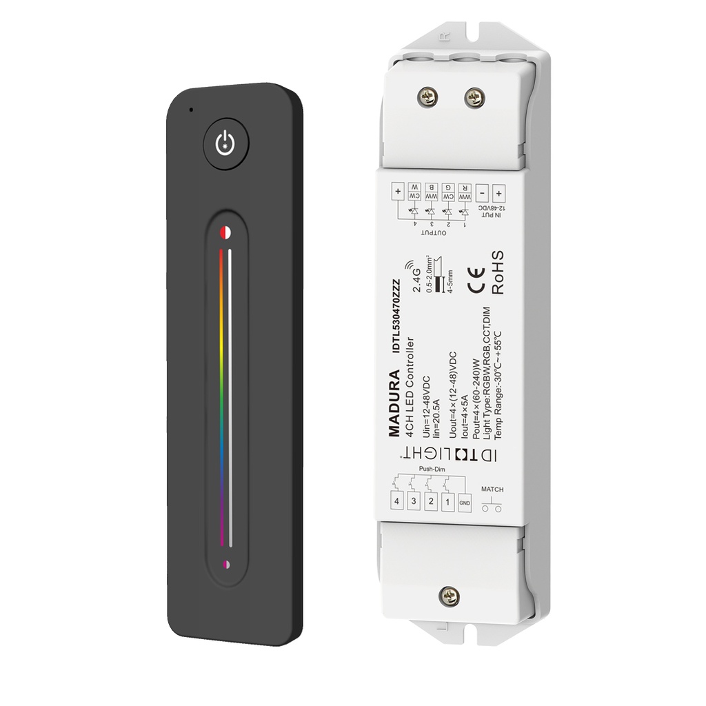 DUBBO Kit Emetteur/Récepteur RGB+W 1 Zone