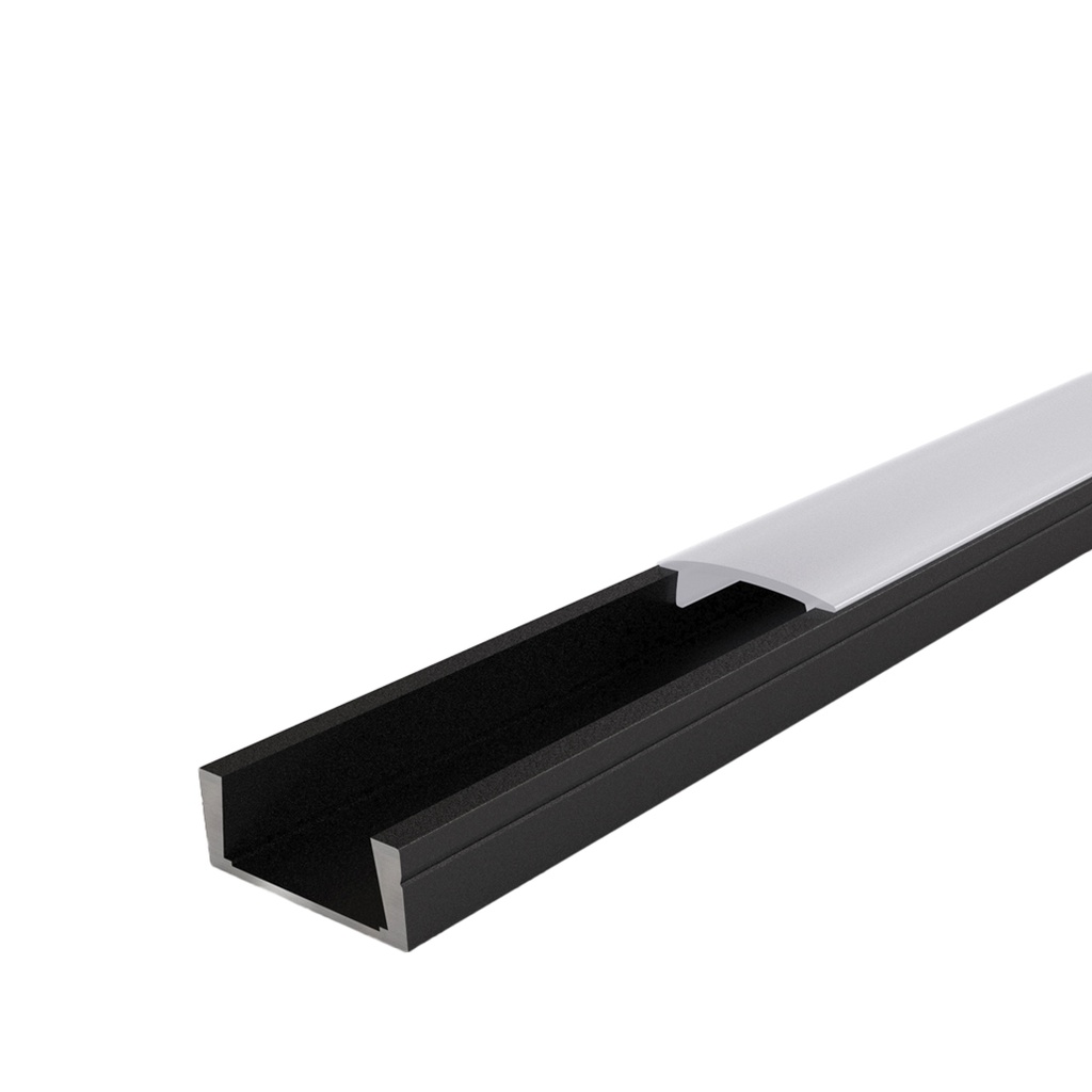 LEON Profilé Apparent 2,9m  Noir - Individuel