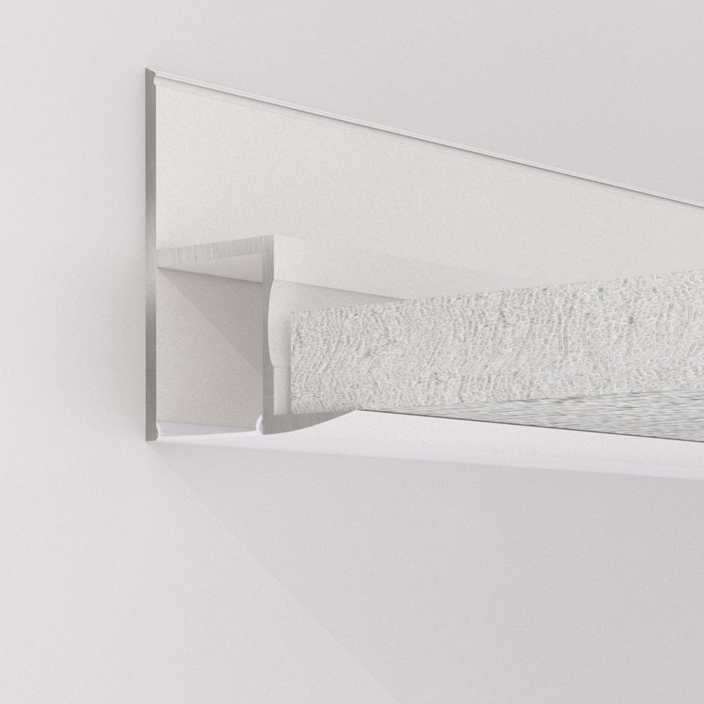 CALPE Profilé Encastré 2m  Blanc - Individuel